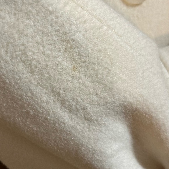 EUC Cream Ruffle Collar Fall Winter Wool Coat 🧥Bell Sleeves - Picture 7 of 8